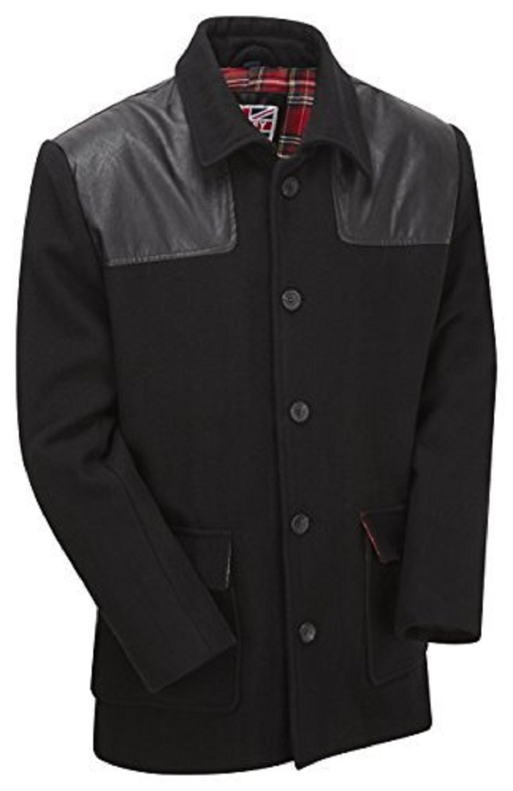 Classic Wool Donkey Jacket for Men - Vintage British Style Winter Coat - Perfect for Outdoor Work, Motorcycle Riding & Cold Weather