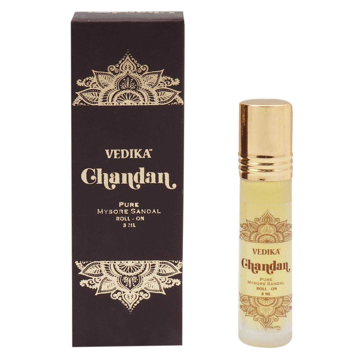 Pure Mysore Sandalwood Attar Perfume Oil - 8ml | Natural Concentrated Fragrance for Meditation, Aromatherapy & Spiritual Practices
