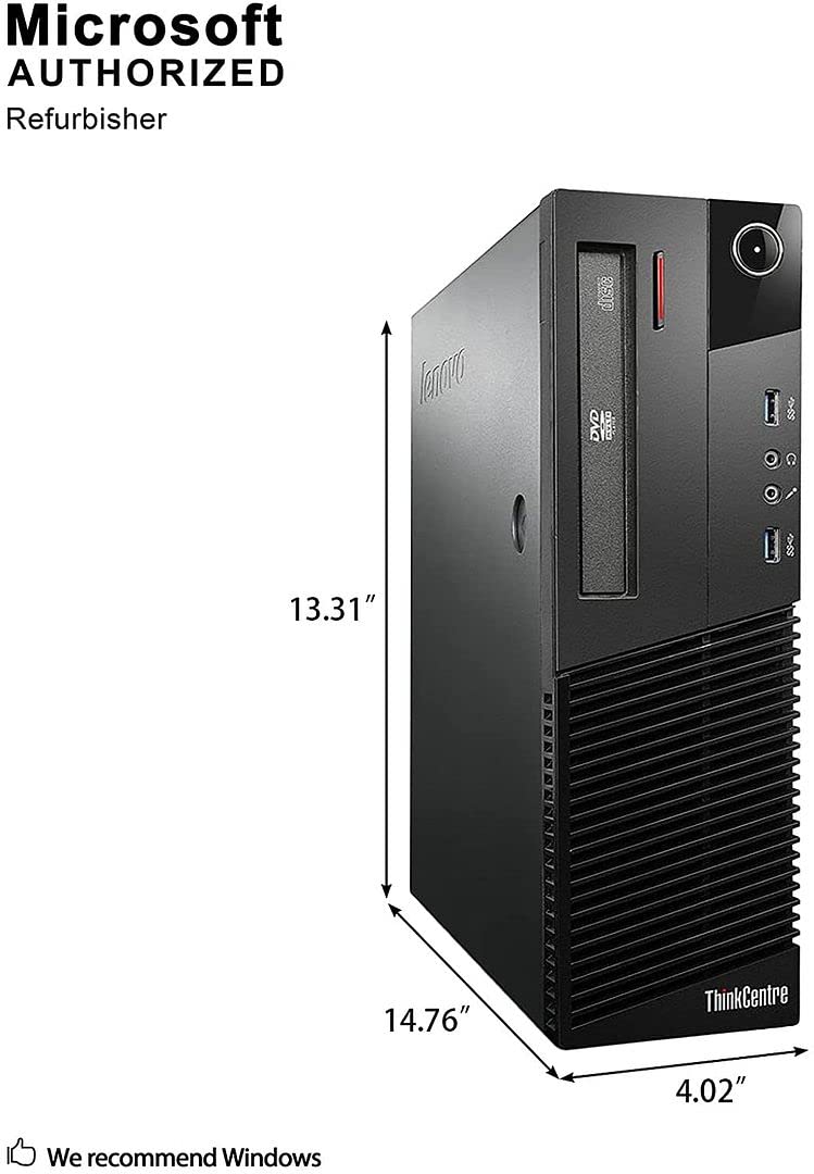 Renewed Lenovo ThinkCentre SFF Desktop Computer - Intel Core i7 up to 3.9GHz, 16GB RAM, 1TB HDD, WiFi, Keyboard & Mouse, Windows 10 Pro | Perfect for Home Office, Business Workstations & Small Business Computing