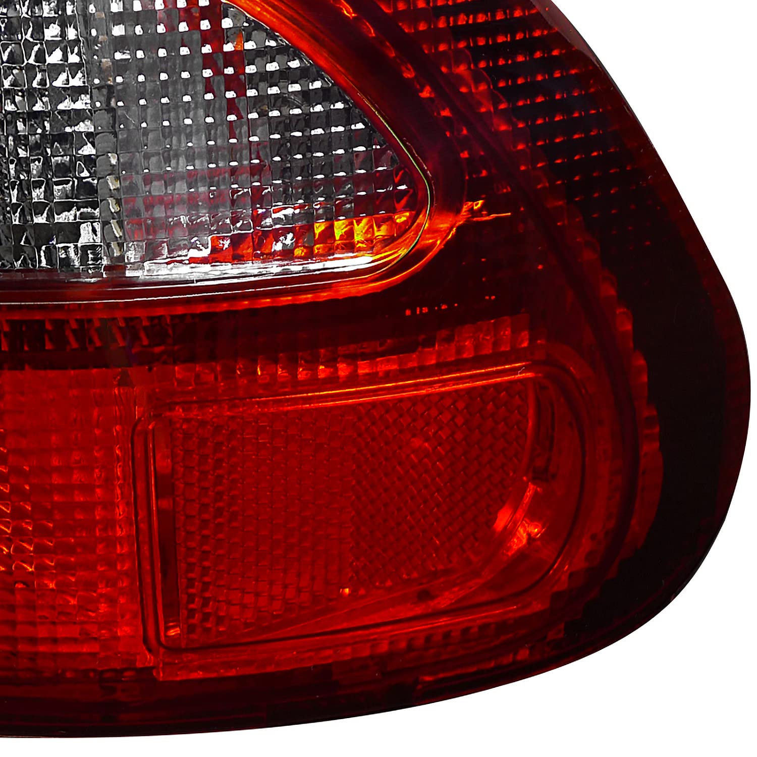 Spec-D Tuning Red Clear Lens Tail Lights for 1992-1995 Honda Civic 3-Door Hatchback - Left & Right Pair Assembly | Upgrade Your Car's Rear Lighting for Enhanced Style & Safety at Night