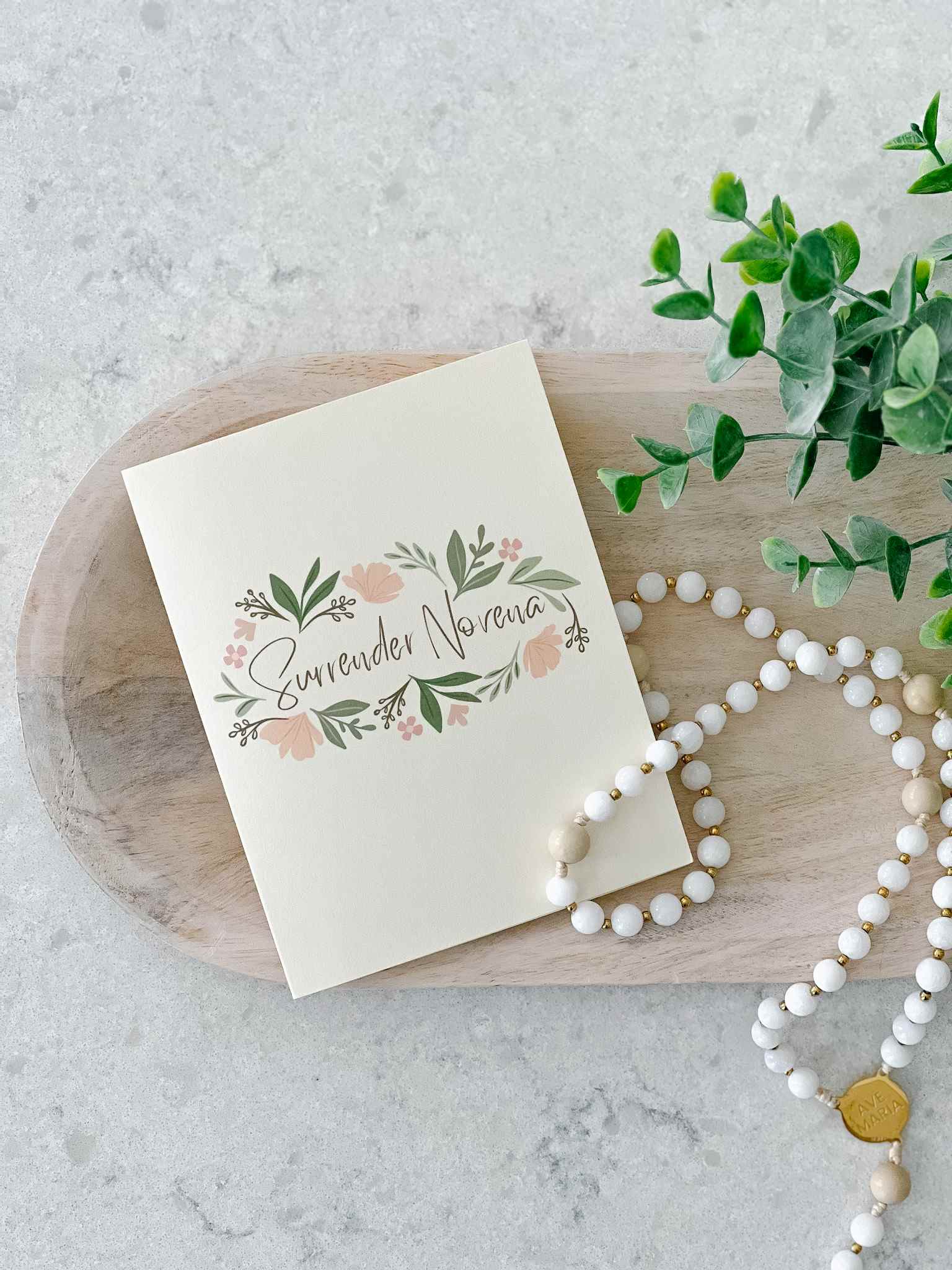 Surrender Novena Prayer Card - Religious Devotional Card for Catholic Faith - Perfect for Prayer, Meditation & Spiritual Growth