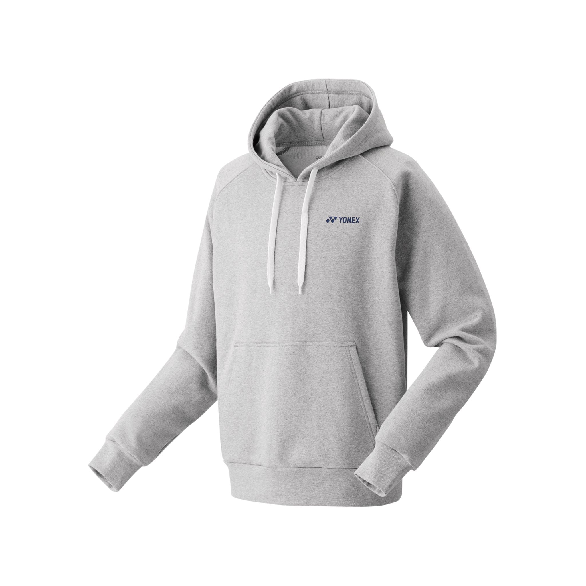 Yonex Unisex Sweat Hoodie YM0031 - Comfortable Grey Pullover for Men & Women - Perfect for Gym, Running, and Casual Wear