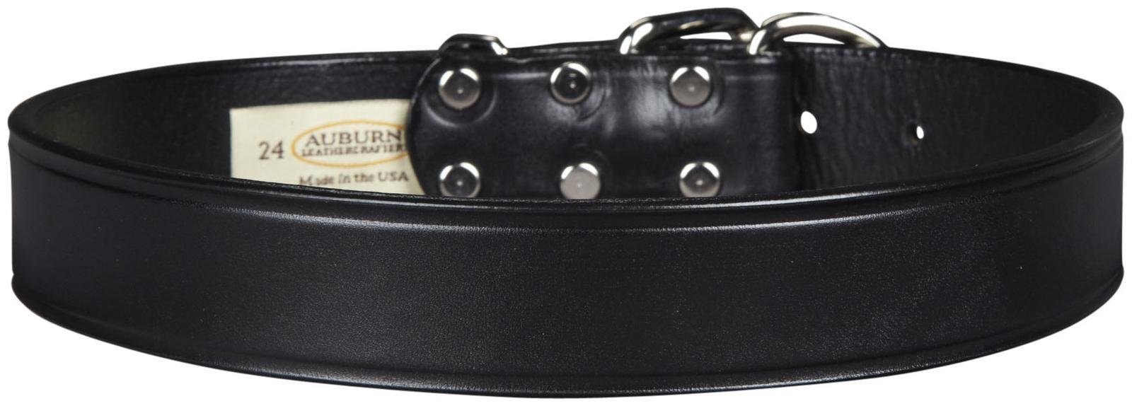 **Auburn Tuff Stuff Dog Collar - Black - 1-1/4 x 18 Inches - Heavy Duty Nylon Pet Collar for Large Dogs - Perfect for Training, Walking & Outdoor Adventures**