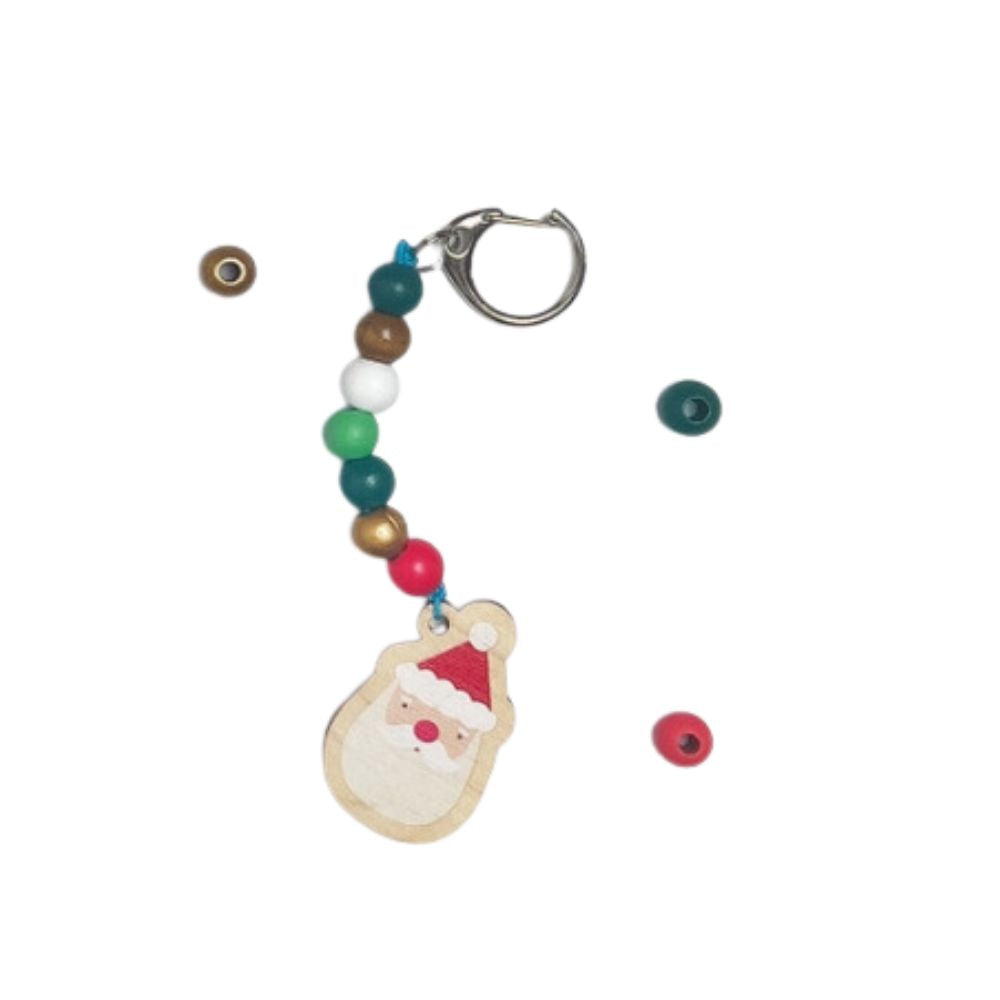 DIY Santa Keychain Kit - Handmade Cotton Twist Christmas Ornament for Holiday Decorations & Gifts - Perfect for Crafting, Tree Decor, and Stocking Stuffers