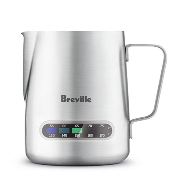 Breville Temperature Control Milk Frothing Pitcher - Stainless Steel Milk Jug for Perfect Latte, Cappuccino & Hot Chocolate at Home | Barista-Grade Coffee Accessory for Espresso Machines