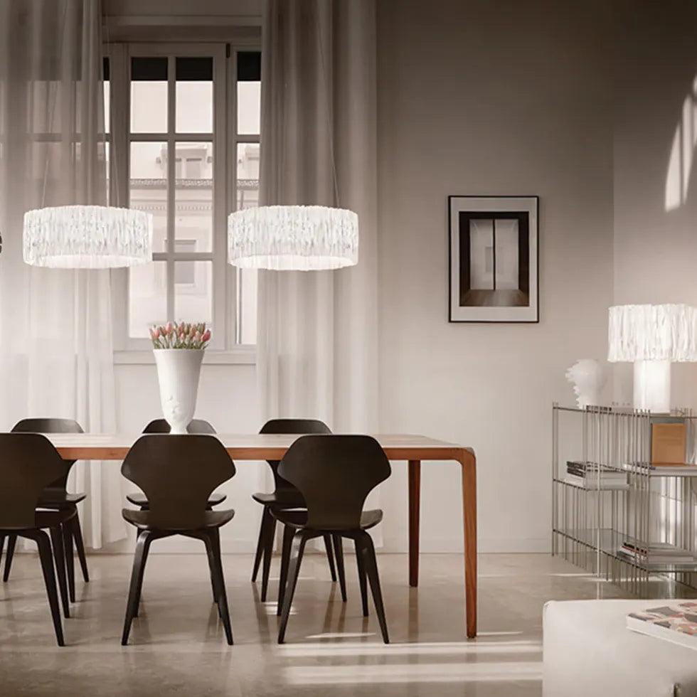 Modern Wave-Shaped Pendant Light for Living Room - Sleek Ceiling Lighting Fixture for Dining Room, Bedroom, and Home Decor