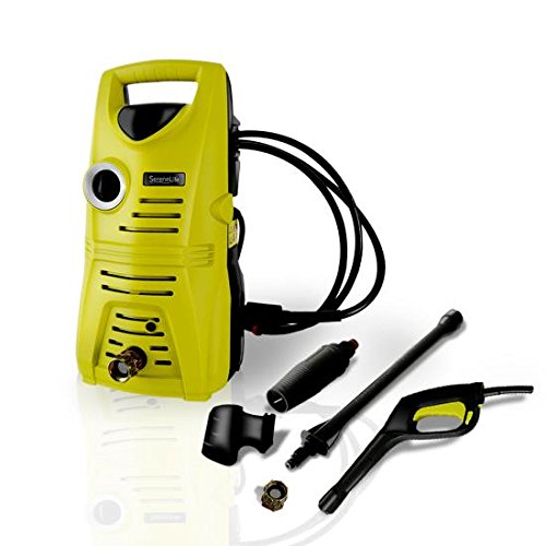 SereneLife AZSLPRWAS23 Electric High Pressure Power Washer - 2000 PSI, 1.4 GPM, Yellow - Ideal for Cleaning Driveways, Decks, Patios, Cars & Outdoor Equipment