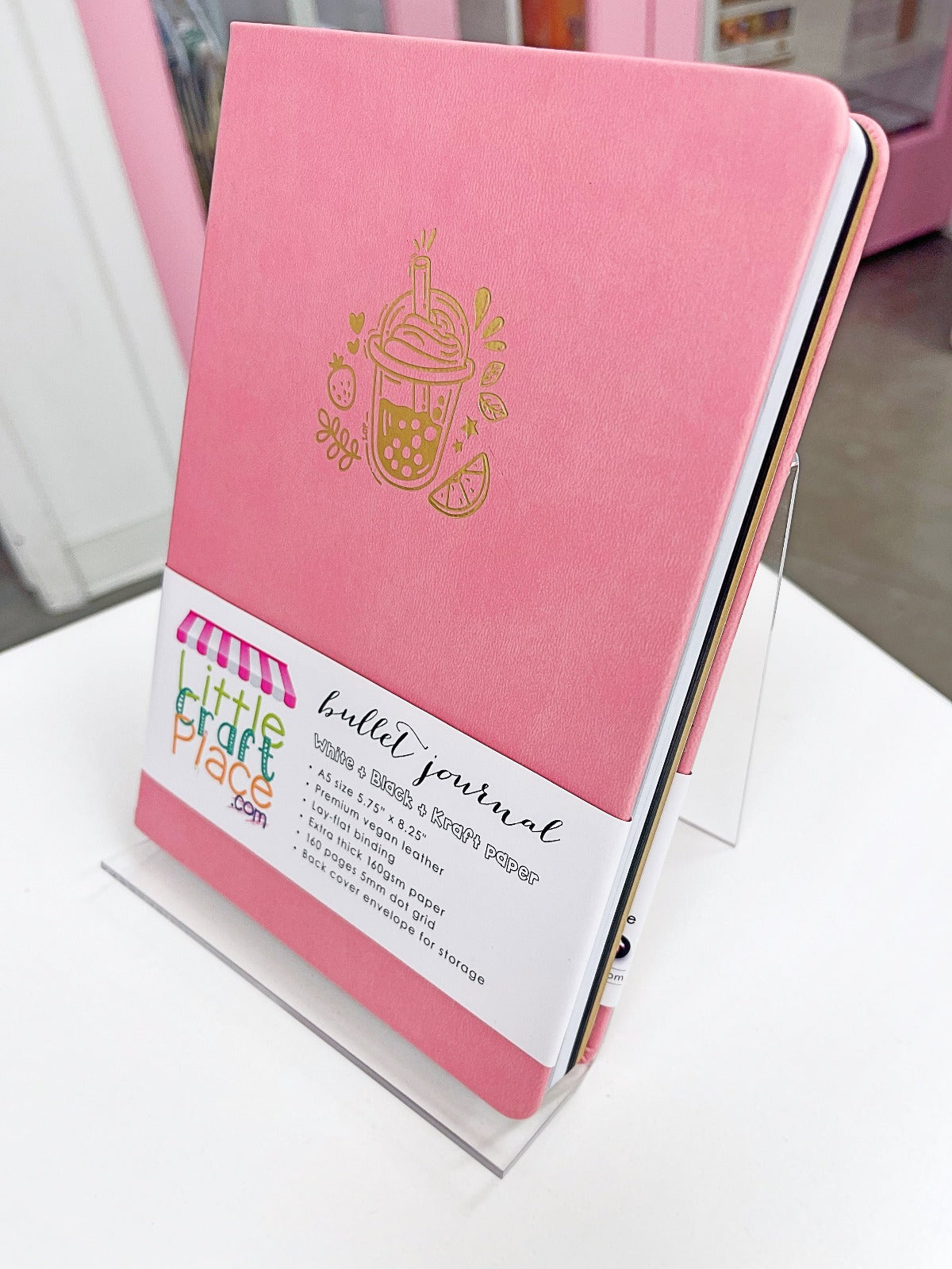 Boba Love A5 Dot Grid Notebook - Premium Bullet Journal for Planning, Sketching & Note Taking - Perfect for Students, Artists & Office Use