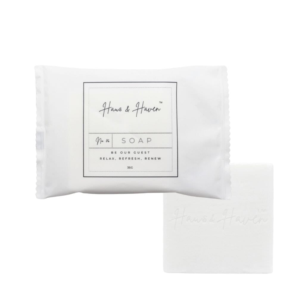Haus & Haven Plastic Sachet Hand & Facial Soap 1.2oz (36g) - Travel Size, Gentle Cleansing for Skin & Face - Perfect for Travel, Gym, Office & On-the-Go Use