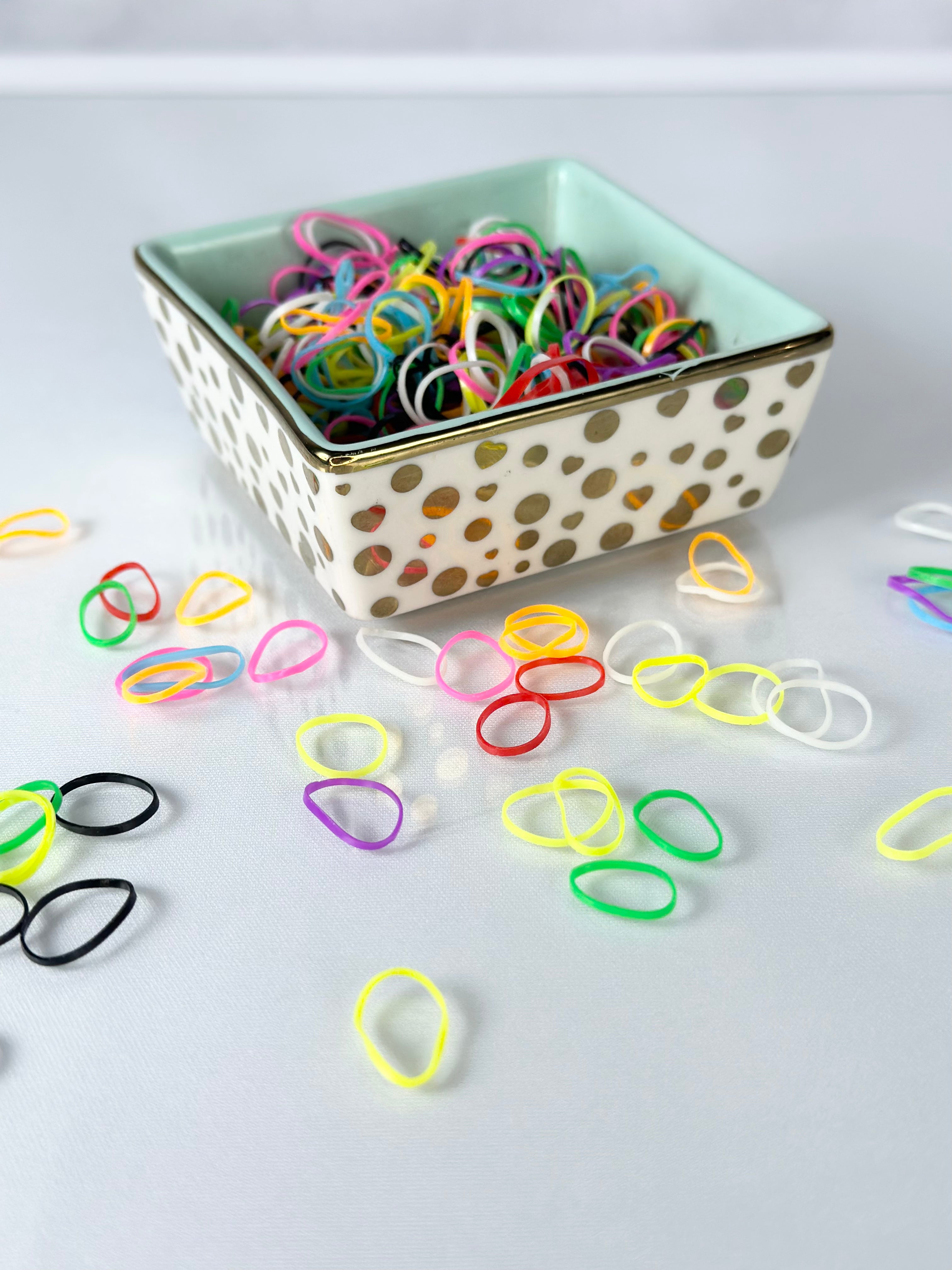 Colorful Small Rubber Bands for Hair, Office, Crafts & DIY - Assorted Sizes & Multi-Pack