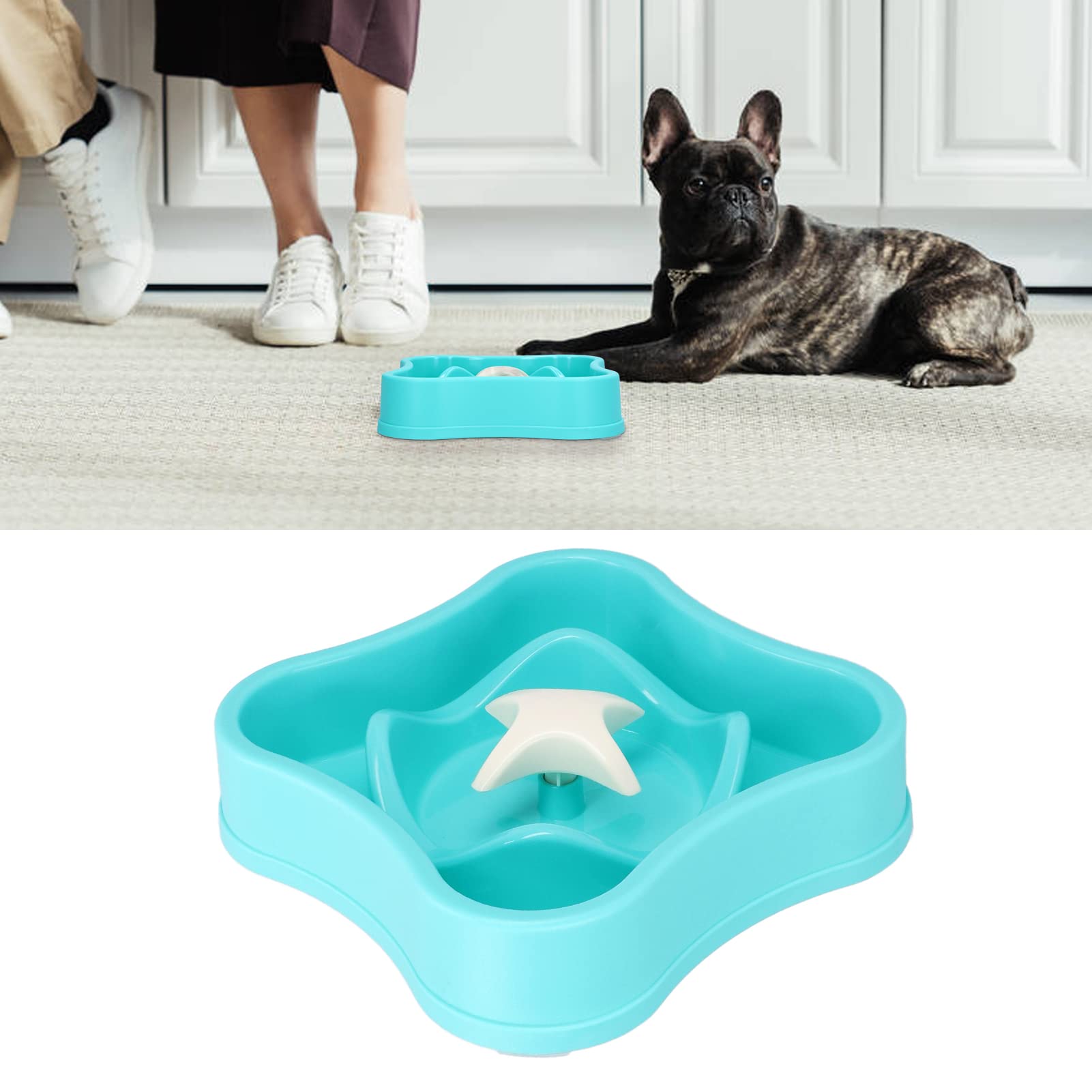EVTSCAN Slow Feeder Dog Bowl - Anti-Choking & Anti-Gulping Pet Food Dish for Small Medium Large Dogs - Fun Interactive Mealtime Puzzle Bowl for Fast Eaters - Perfect for Mealtime Enrichment & Portion Control
