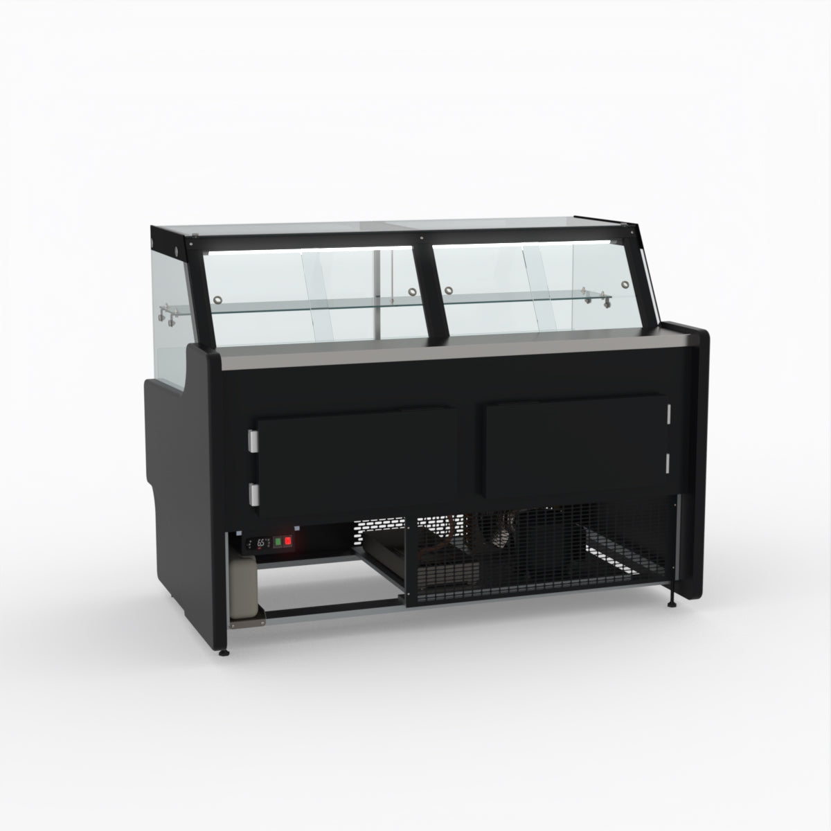 1.5 Meter Deli Showcase Glass Display Case - Commercial Refrigerated Food Display for Bakery, Deli, and Supermarket Use