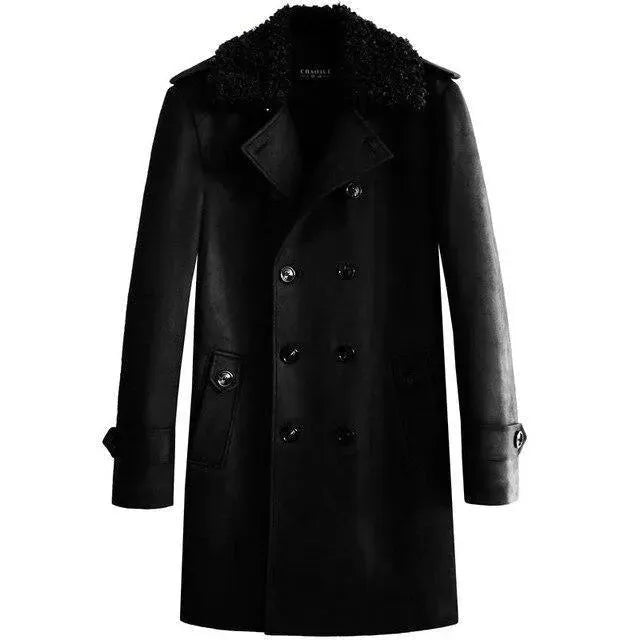 Men's Soft Collar Winter Coat - Warm Fleece Lined Jacket for Cold Weather | Outdoor Activities & Daily Wear