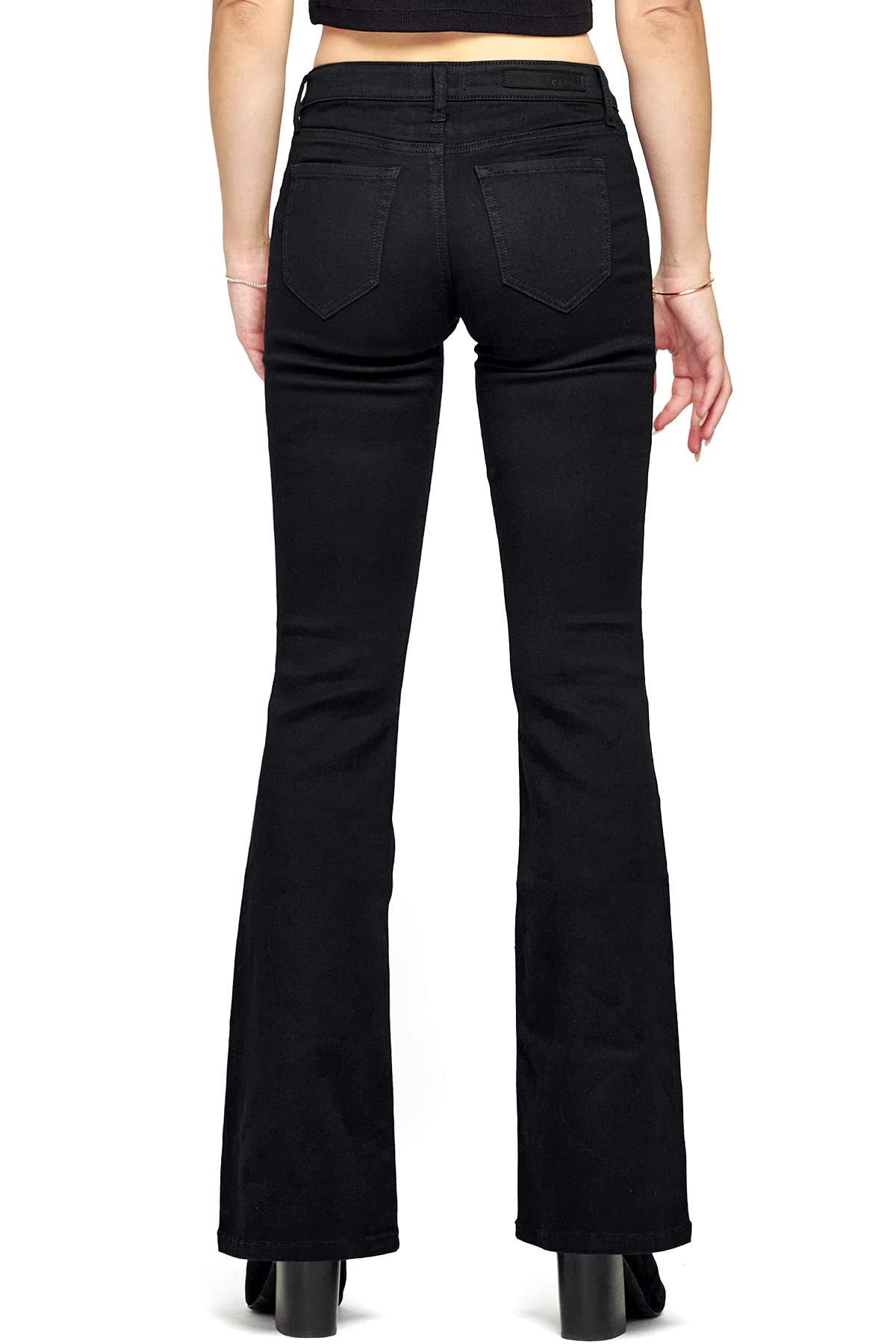 Women's Stretchy Bell Bottom Flare Jeans - Mid Rise Jeggings for Juniors | Comfortable & Trendy for Casual Wear, Parties & Everyday Outfits