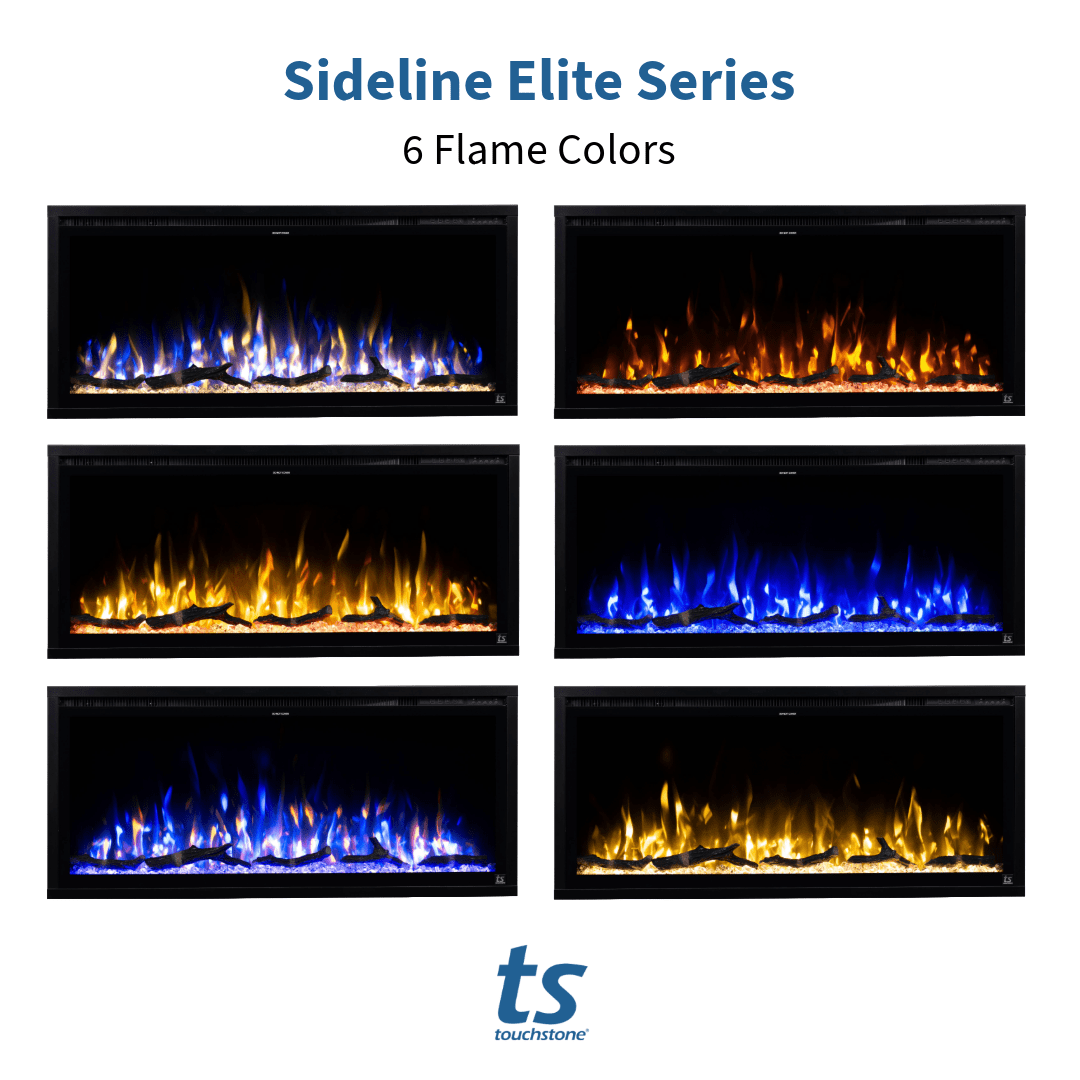 Sideline Elite 84 Inch Recessed Smart Electric Fireplace with Remote Control - Modern Heating Solution for Living Room, Bedroom & Office (Model 80050) - Perfect for Home Decor & Winter Warmth