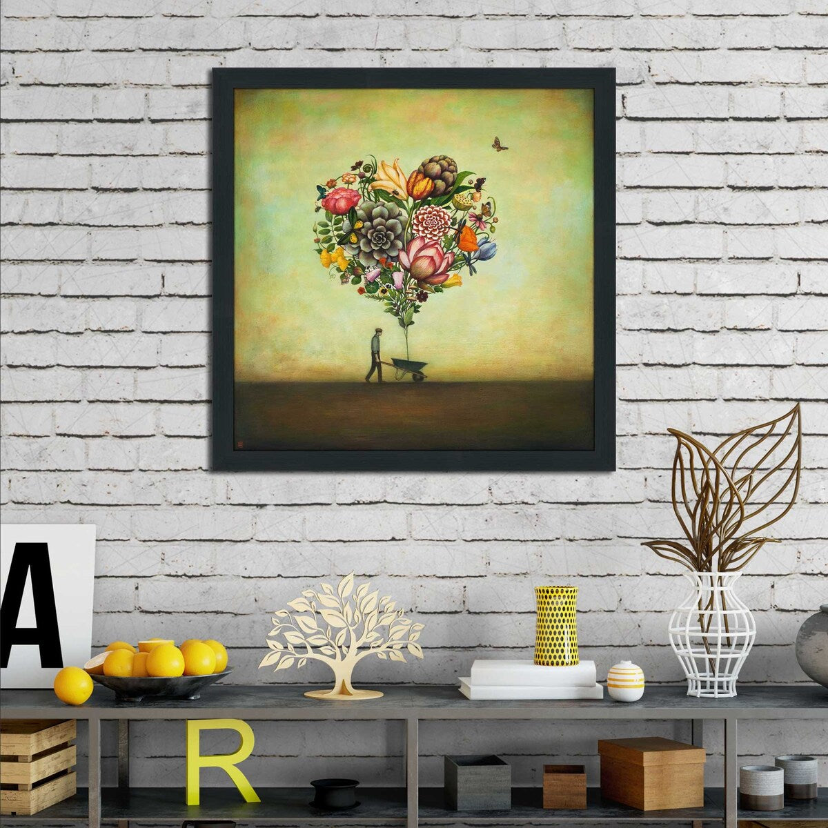 Big Heart Botany by Duy Huynh - Vibrant Floral Acrylic Wall Art Print - Perfect for Living Room, Bedroom & Office Decor