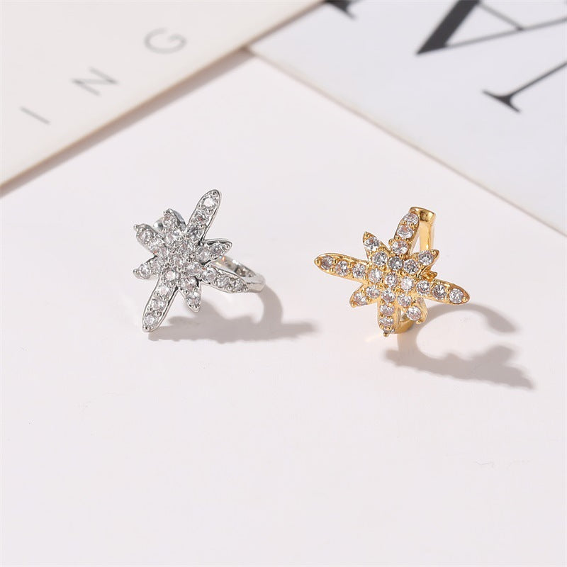 18K Gold Dainty Star Ear Cuff - No Piercing Conch Helix Clip Earring for Women | Trendy Cartilage Ear Jewelry Gift for Everyday Wear & Special Occasions