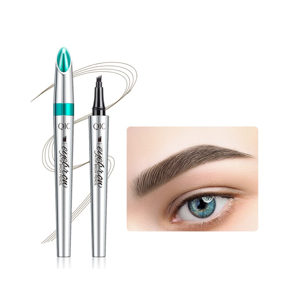 JMason Waterproof Tattoo Eyebrow Pencil - Professional Long Lasting Makeup with Quick Drying No Smudge Formula, 4-Point Tip Design (02 Dark Brown) for Everyday Makeup & Special Occasions
