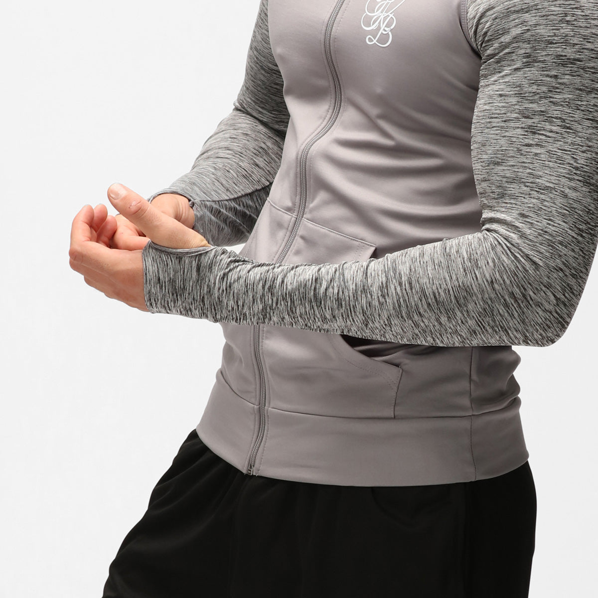 TKB Men's Grey Melange Zip-Up Hoodie - Stylish & Comfortable Pullover for Casual Wear, Gym, and Outdoor Activities