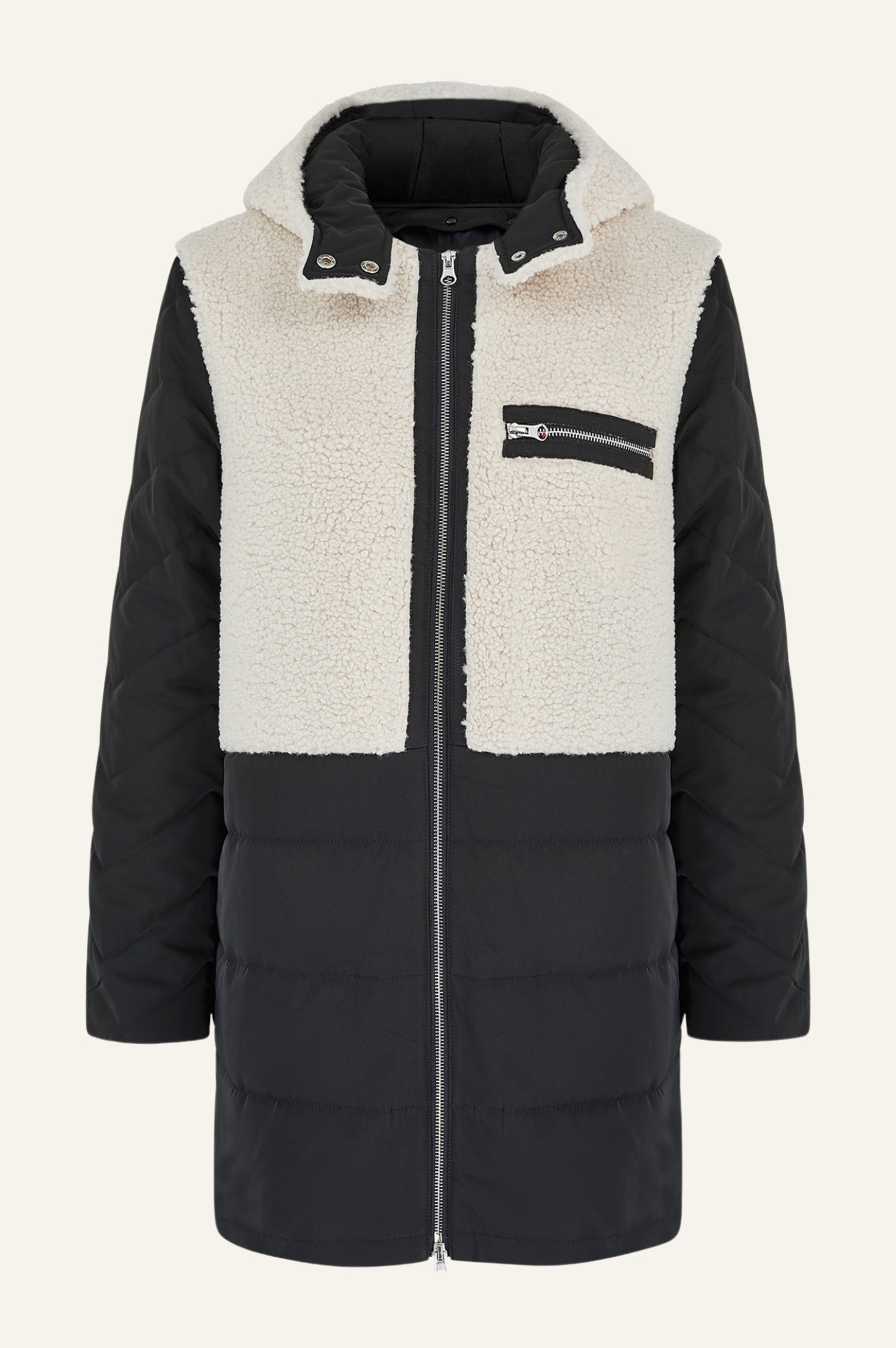 Petra Coat for Women - Classic Black & Taupe Trench Coat | Waterproof & Windproof Outerwear for Fall & Winter | Perfect for Office, Travel & Casual Wear