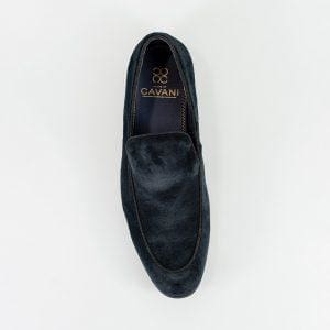Cavani Milan Black Men's Velvet Dress Shoes - Luxurious Formal Loafers for Weddings, Parties & Business Events