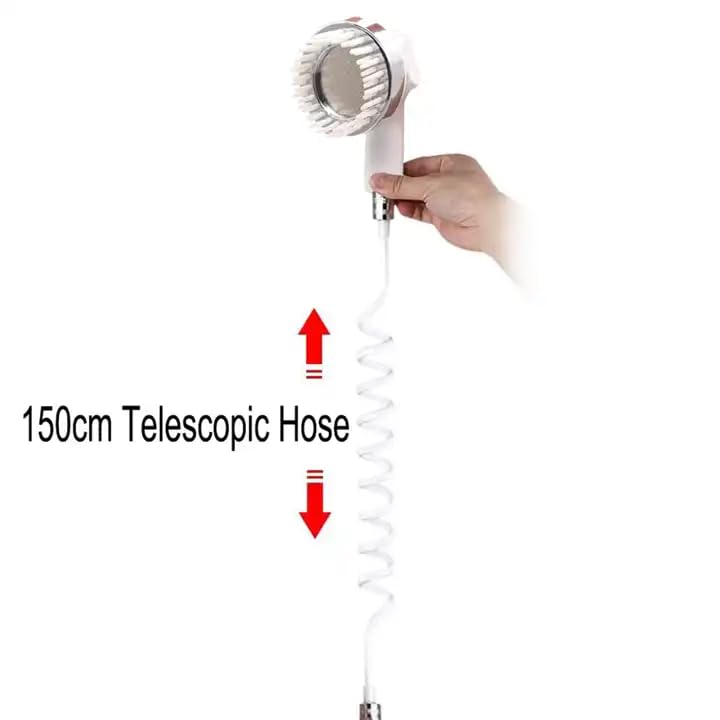 Jellex ABS Plastic Hand Shower Head Set with 1.5M Telescopic Hose - Bathroom Wash Basin Sprayer for Hair Washing & Sink Cleaning | Perfect for Home, RV, Pet Grooming & Kitchen Use