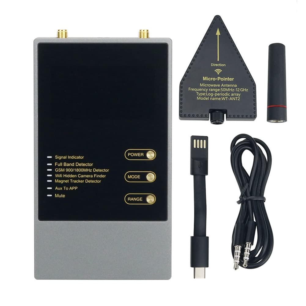 Josenidny WT10 RF Detector - Wireless Signal Tracker for WiFi, Camera & Audio Bugs - Anti-Spy Device for Home, Office & Travel Security