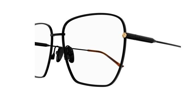 Gucci GG1414O 003 Black Square Women's Eyeglasses - Stylish Designer Glasses for Women, UV Protection, Lightweight Frame - Perfect for Work, Reading & Fashion Accessories