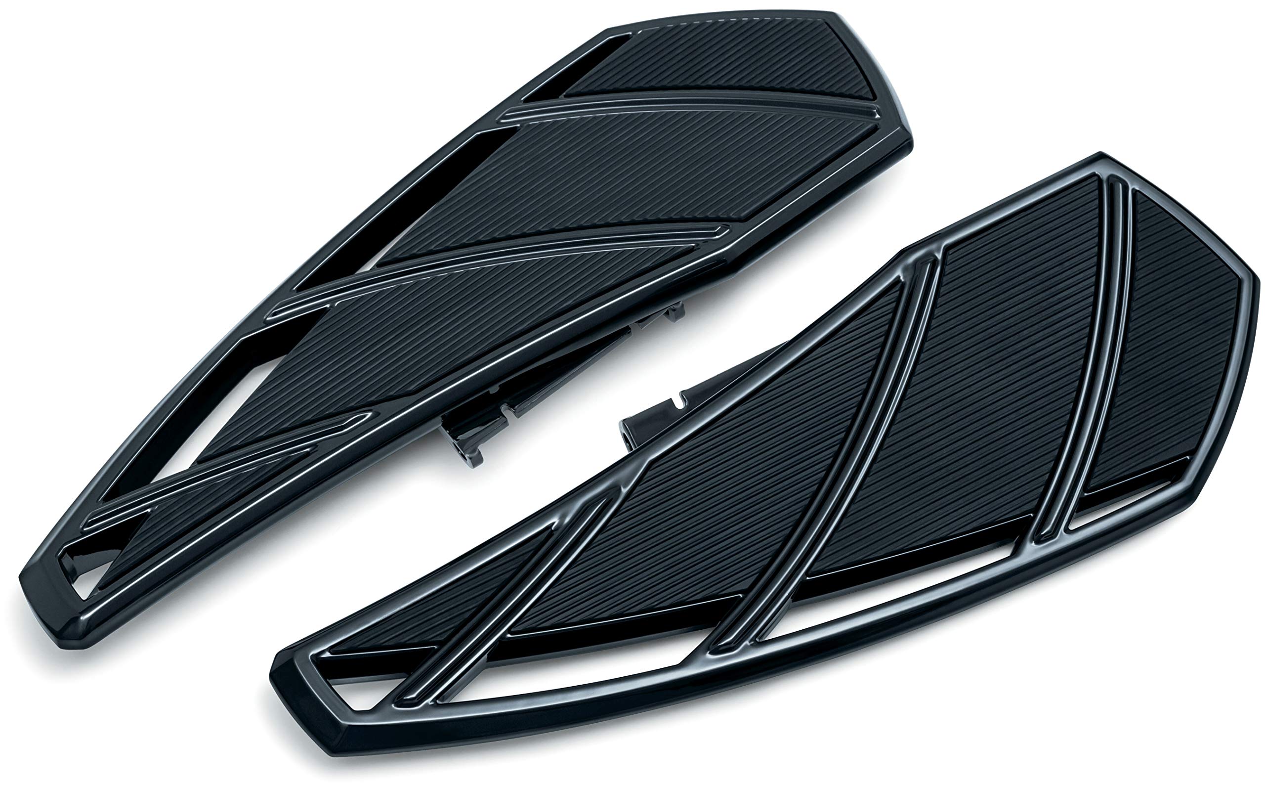 Kuryakyn 5795 Phantom Driver Floorboards for Harley-Davidson Softail (2018-2020) - Gloss Black Motorcycle Foot Controls (1 Pair) | Enhanced Comfort & Style for Long Rides & Custom Builds