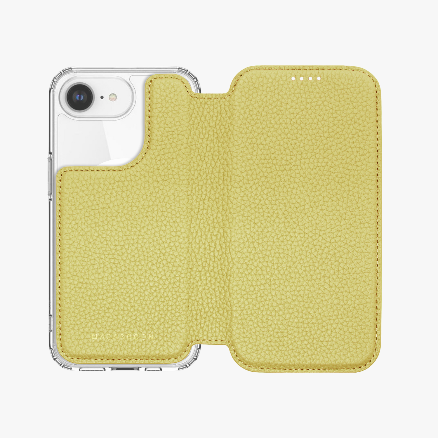 Premium iPhone 16e MagSafe Leather Flip Cover with Clear Case - Slim Protection & Wireless Charging Compatible - Perfect for Work, Travel & Everyday Use