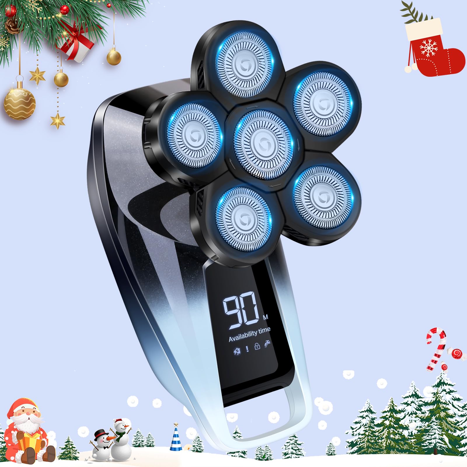 Best 6-in-1 Rechargeable Electric Razor for Women - Cordless Lady Shaver for Legs, Face, Underarms & Body Hair Removal - Smooth Shaving for Daily Use, Travel & Gym