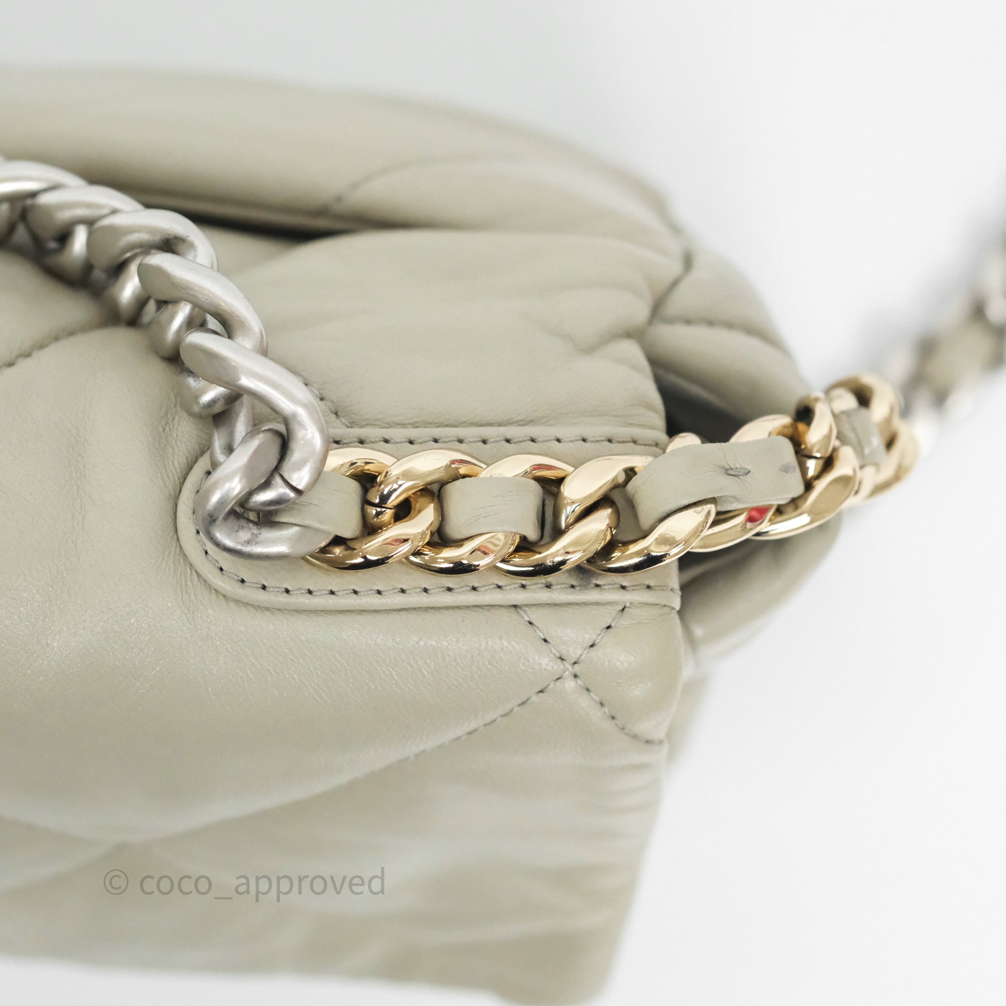 Chanel 19 Small Handbag in Sage Grey with Mixed Hardware - Luxury Crossbody Bag for Women, Perfect for Date Night & Evening Events