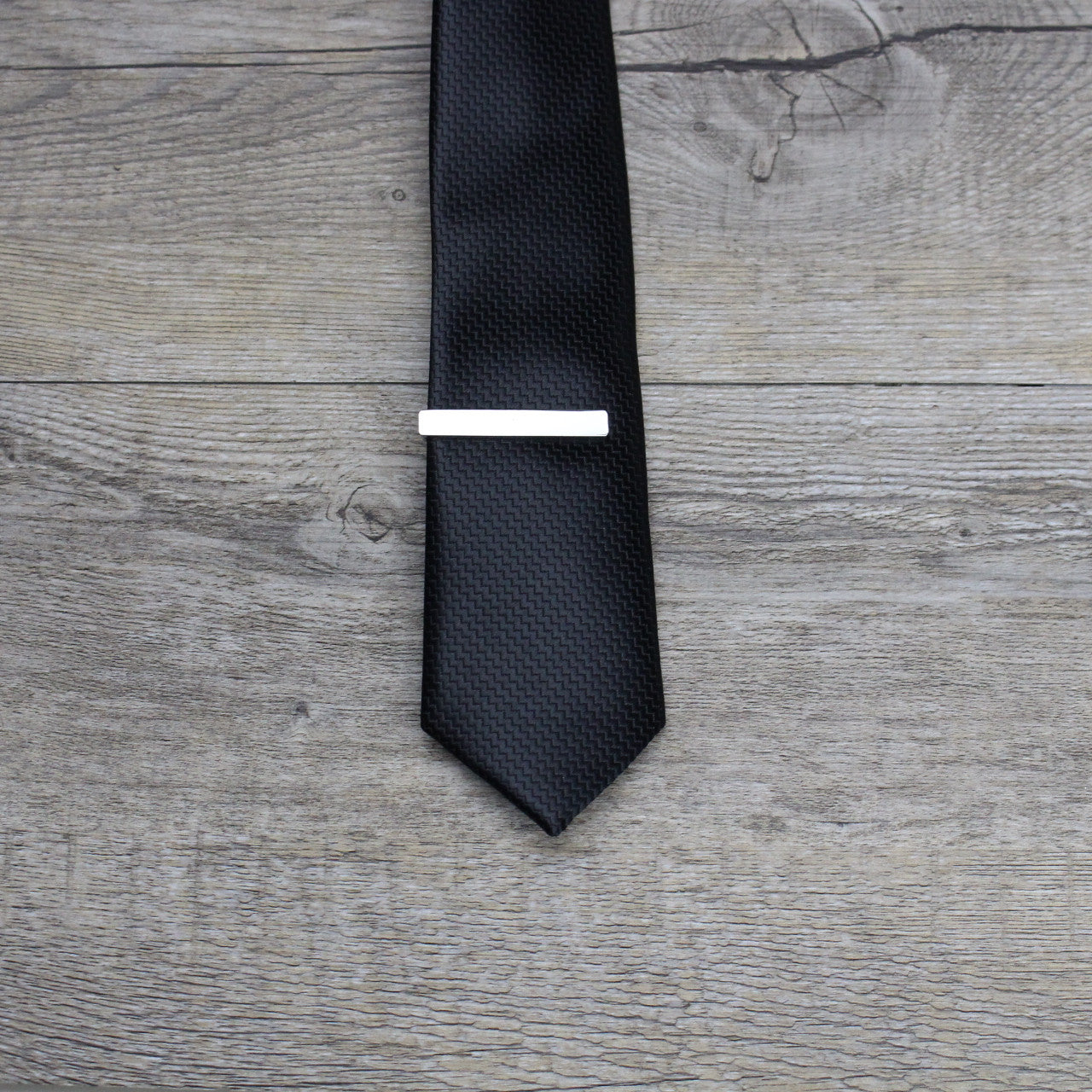 Mini Silver Tie Bar Clip for Men - Elegant Tie Accessory for Weddings, Business & Formal Events