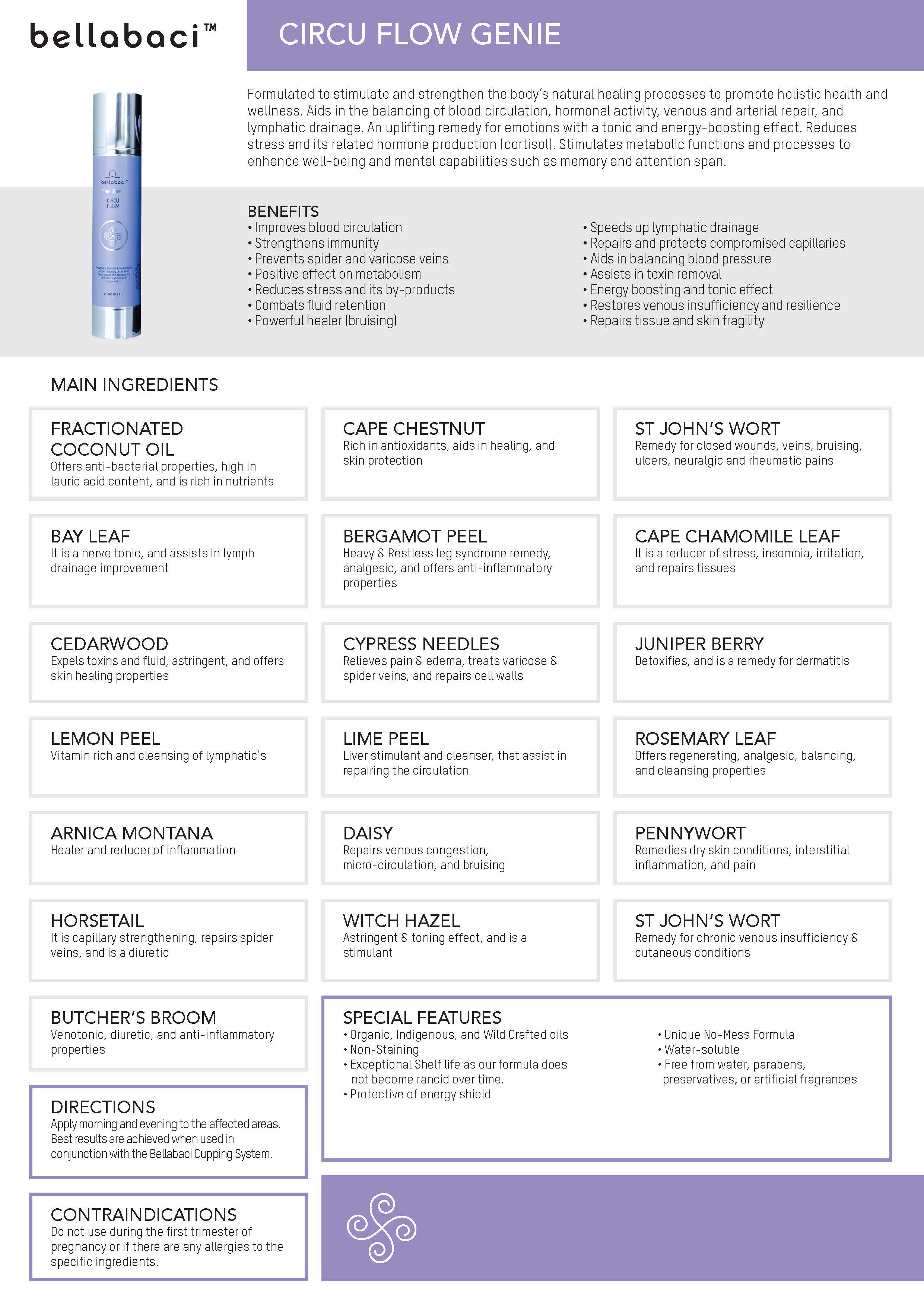 Bellabaci Circuflow Genie Wellness Gel - Soothing Massage Gel for Lymphatic Drainage & Relaxation - Perfect for Post-Workout Recovery & Spa Treatments