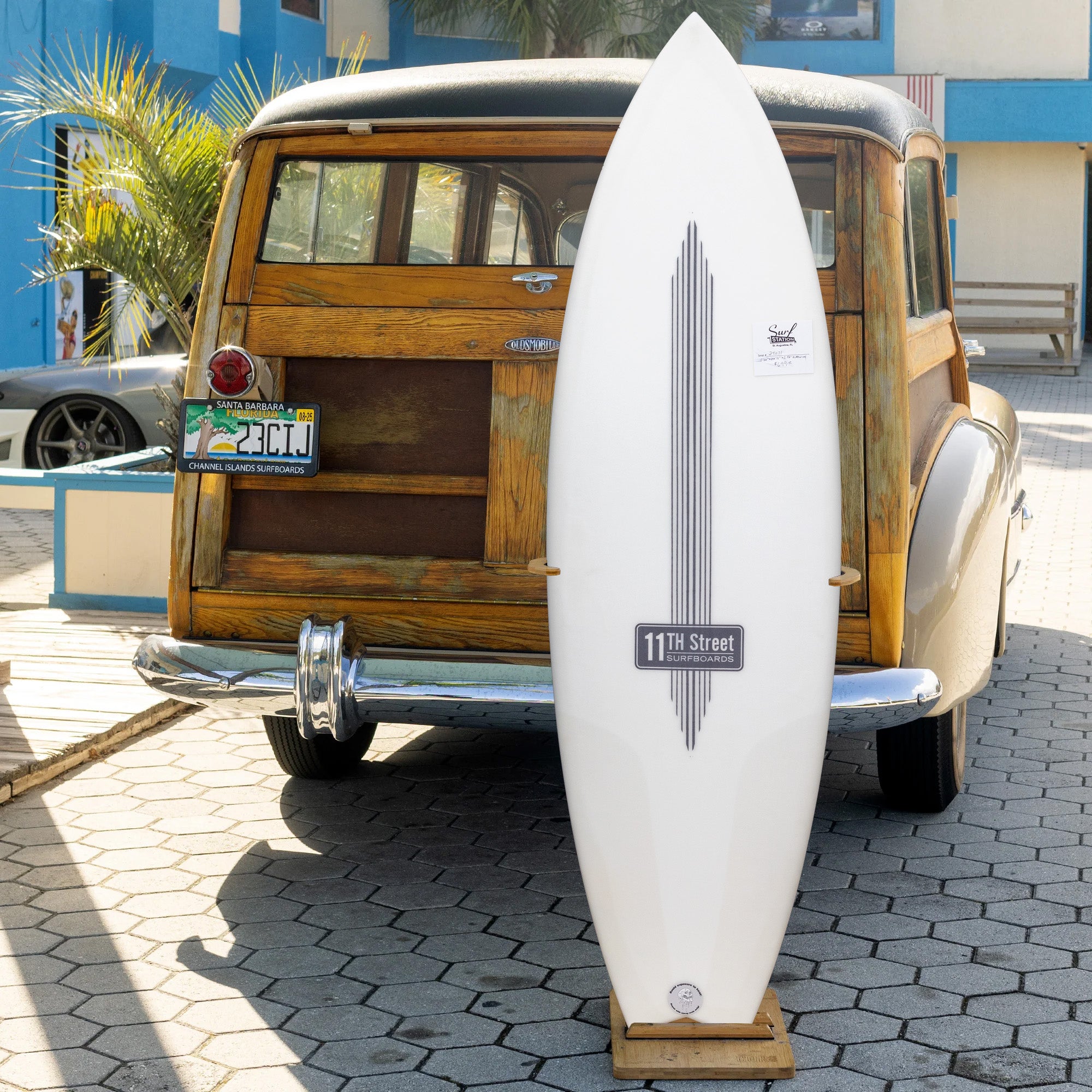 11th Street Surfboards Puffin EPS 5'10 Surfboard with FCS II Fin System - Perfect for Small to Medium Waves & Beach Cruising