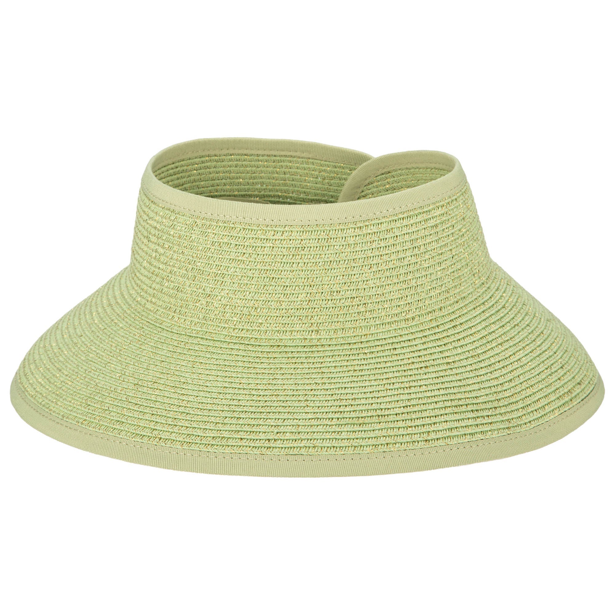 Shimmer Ultrabraid Mini Roll Up Visor with Gold Lurex - Stylish Hair Accessory for Women, Perfect for Beach, Pool, and Summer Outdoor Activities