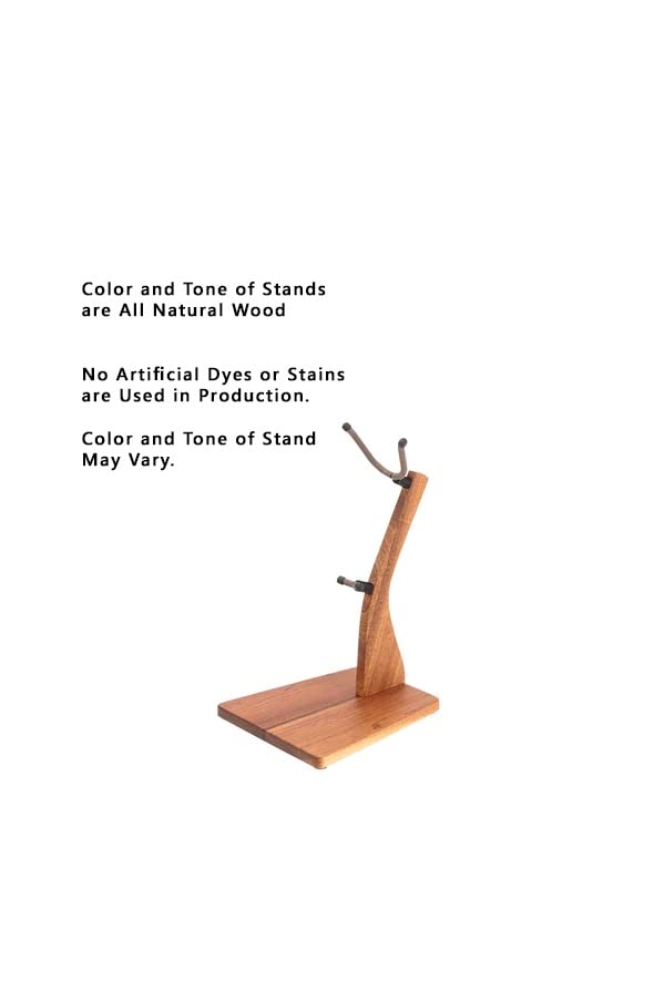 Premium Handcrafted Solid Mahogany Wood Saxophone Floor Stand | USA Made Zither Wooden Instrument Holder | Perfect for Jazz Performances, Studio Sessions & Home Decor
