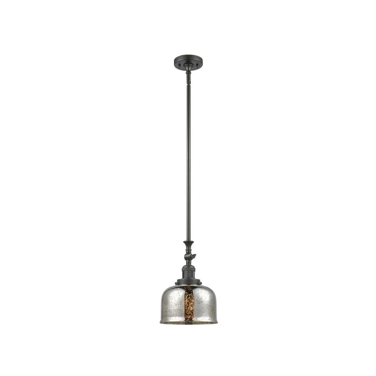Vintage Dimmable LED Mini Pendant Light - Oil Rubbed Bronze Finish - 1 Light Fixture for Kitchen Island, Dining Room & Bar Counter - Energy Efficient Edison Style Bulb - Modern Industrial Decor Lighting