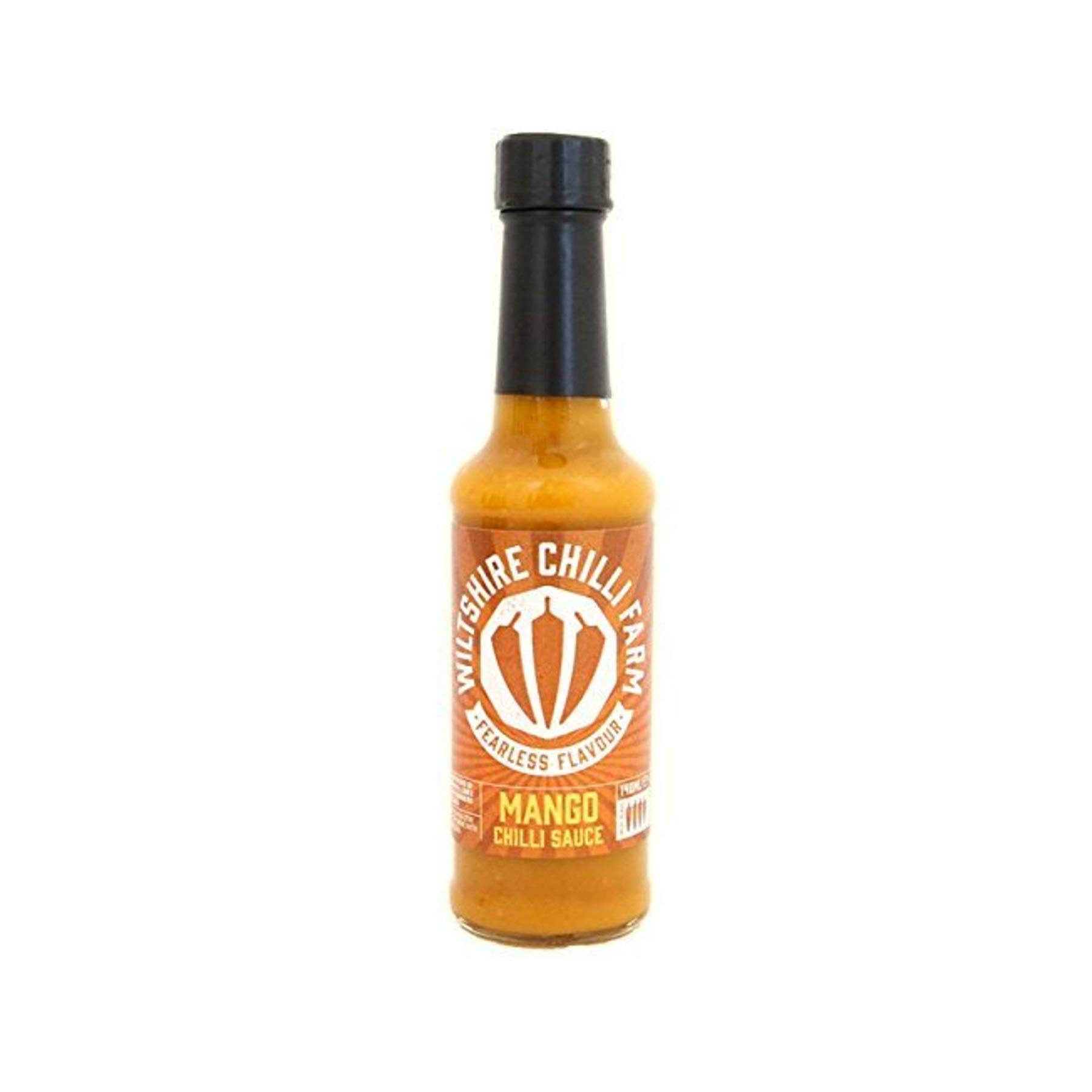 Wiltshire Chilli Farm Mango Chilli Hot Sauce - 140ml Bottle | Spicy Sweet Flavor | Perfect for Tacos, Wings & BBQ | Gourmet Hot Sauce Gift
