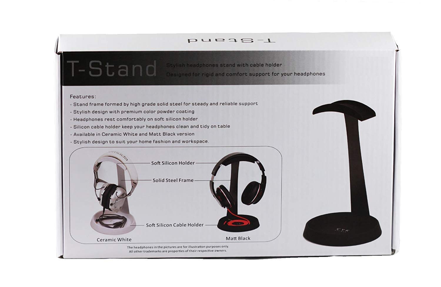Navitech Premium Steel Headphone Stand - Compatible with Jabra Mark Style Edition & Jabra Elite 85h - Over Ear & On Ear Headphone Holder - Perfect for Office, Gaming Setup, and Home Organization