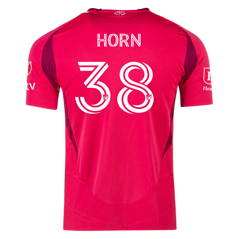 Adidas Jannes Horn St. Louis FC Authentic Home Jersey 25/26 - Power Pink Soccer Shirt for Men | Official MLS Fan Gear for Matchdays & Casual Wear