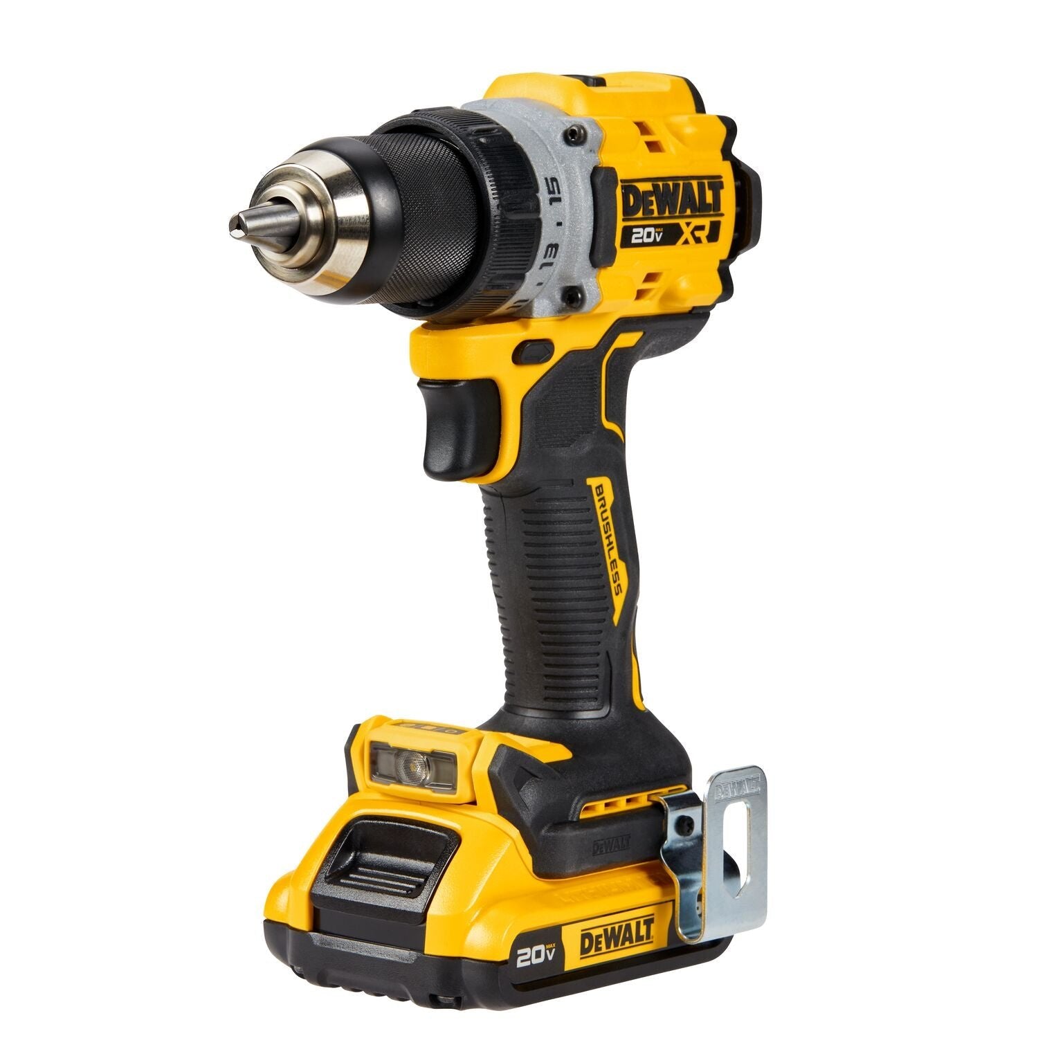 DEWALT DCD800D2 20V MAX XR Brushless Cordless 1/2 Inch Drill/Driver Kit with Battery & Charger - Perfect for DIY Projects, Home Repairs, and Professional Construction Work