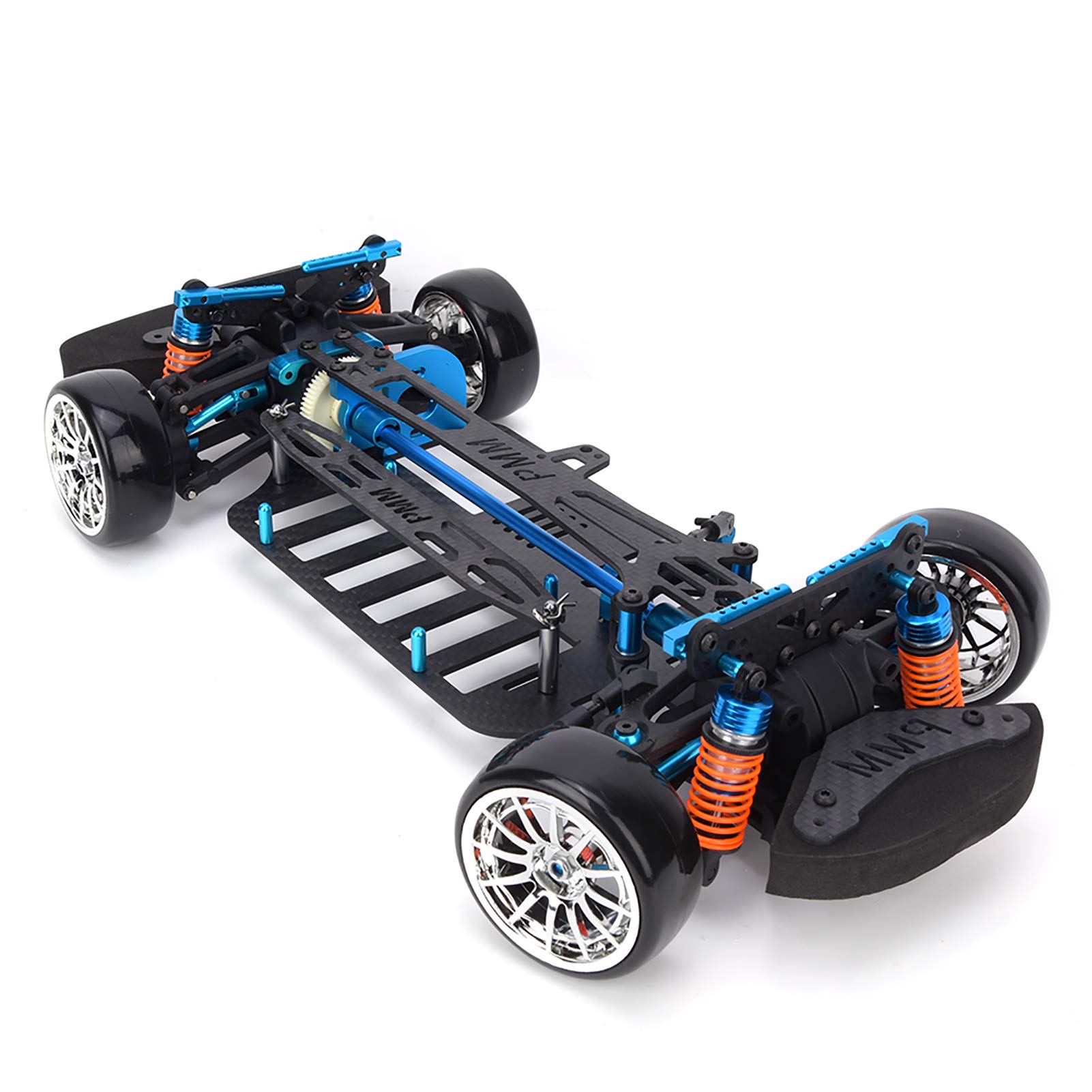 Carbon Fiber & Metal RC Car Chassis Frame Kit - Stable Wheelbase & Durable Bumper for Remote Control Cars - Perfect for Racing, Off-Roading & DIY Upgrades