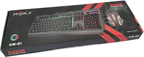 MYKA KM-G1 Gaming Keyboard and Mouse Combo - RGB Backlit Metal Keyboard, 3200DPI 6D Aluminum Mouse with 7 Color Options - Perfect for PC Gaming, Office Work, and Home Use