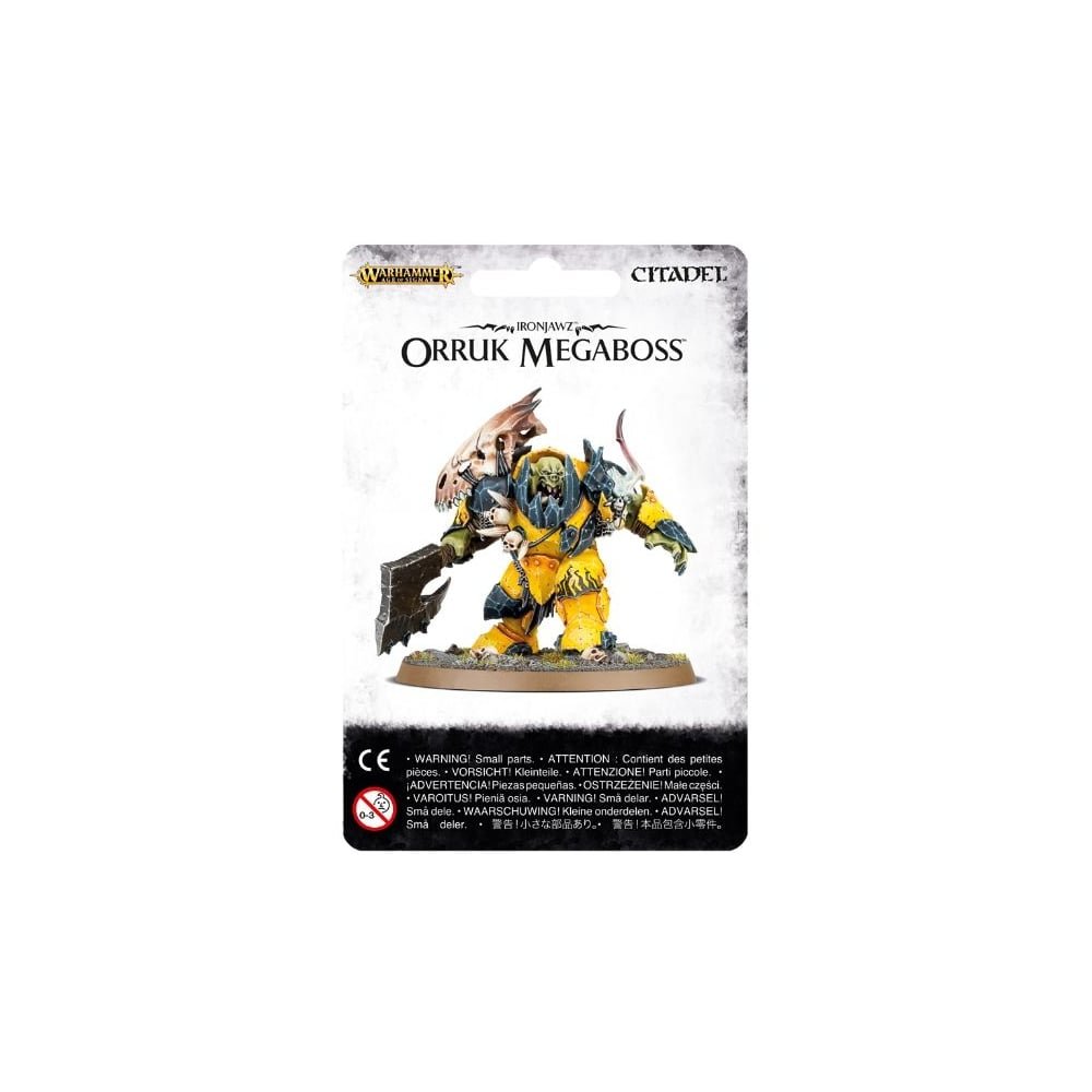 Ironjawz Orruk Megaboss - Warhammer Age of Sigmar Tabletop Miniature (GW 99070209003) - Perfect for Wargaming, Collecting & Painting - Black Fantasy Orc Model for Strategy Battles & Display