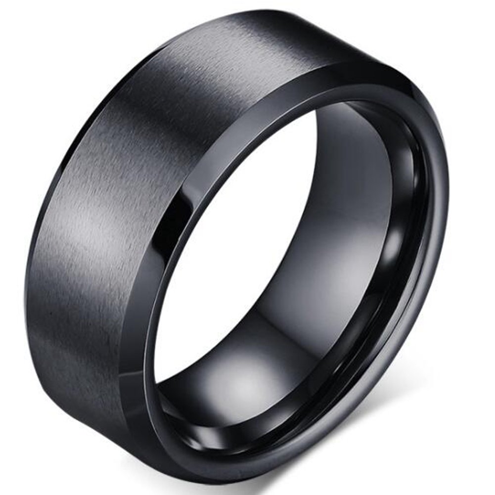 Jude Jewelers Stainless Steel Matte Brushed Classic Simple Plain Wedding Band Ring for Men & Women - Perfect for Engagement, Anniversary, and Everyday Wear