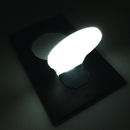 10-Pack Mini LED Credit Card Lights - Portable Pocket Bulbs for Christmas Cards, Switch Cards & Sharp LED Light - Black Card with White Light | Perfect for Holiday Decor, DIY Projects & Gift Wrapping