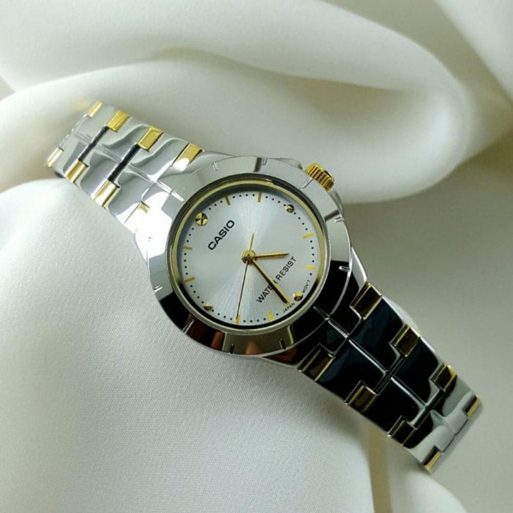 CASIO Analog LTP-1242SG-7CDF Women's Two-Tone Stainless Steel Watch - Elegant & Durable for Office, Party & Everyday Wear