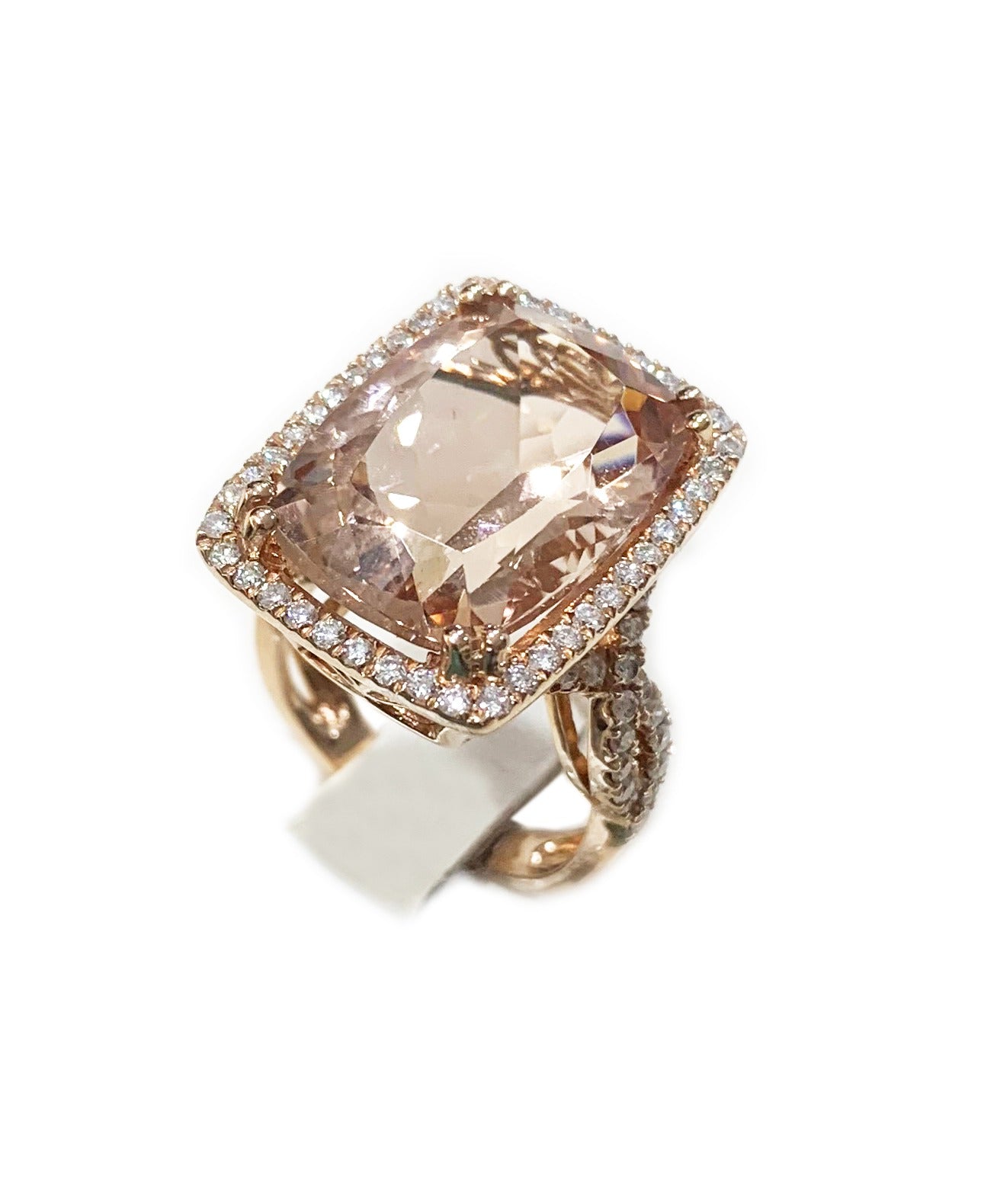 14K Rose Gold Morganite Ring for Women - Elegant Pink Gemstone Engagement & Wedding Band - Perfect for Valentine's Day, Anniversary Gifts & Special Occasions