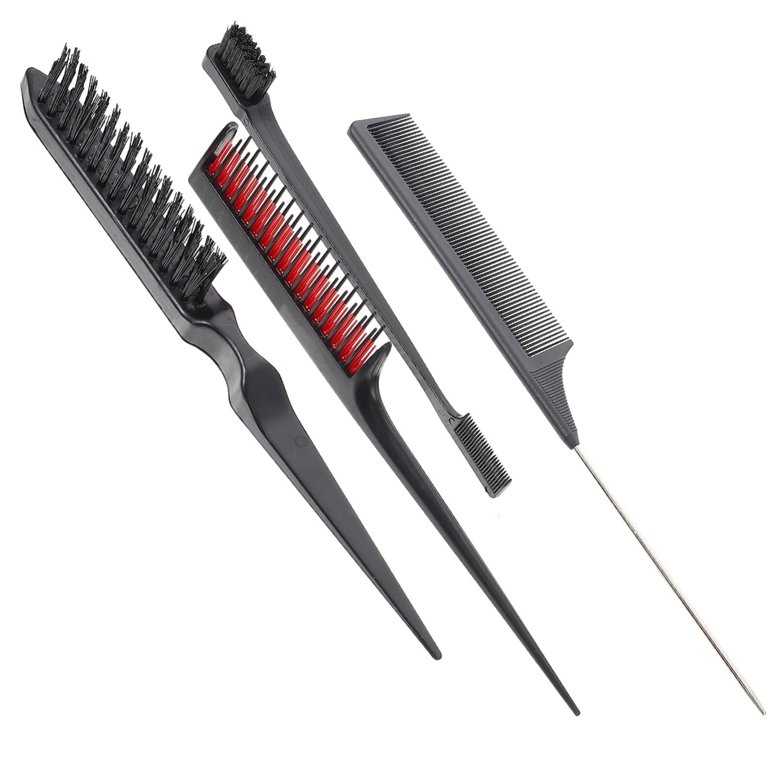 Beaupretty Professional Hair Teasing Brush Set - Dual Edge Styling Comb for Volumizing, Smoothing & Hairline Grooming - Perfect for Updos, Ponytails & Everyday Styling